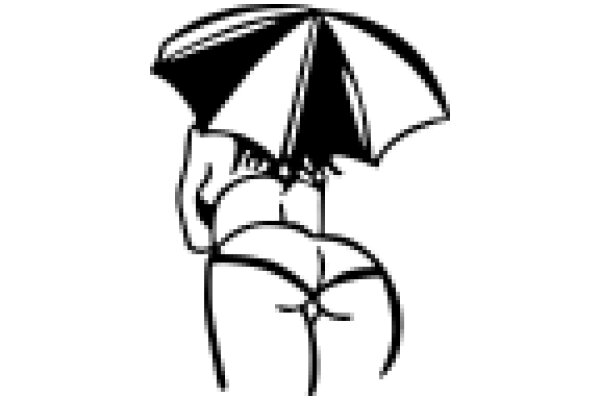 AWoman's Butt with an Umbrella