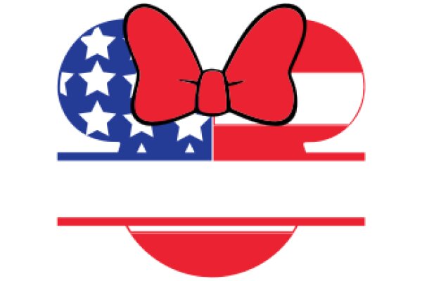 A Symbolic American Flag with a Red Bow and a White Star