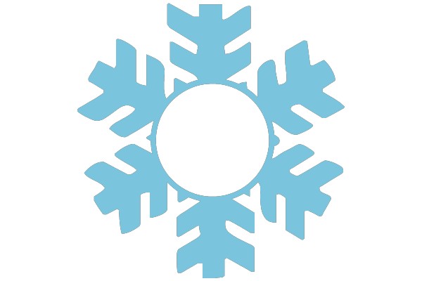 Stylized Snowflake Logo with a Circle at the Center