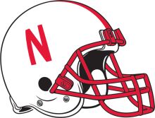 A Red and White Football Helmet with the Letter 'N' on the Front