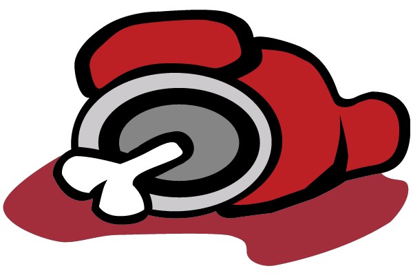 A Playful Cartoon of a Red Hat with a Silver Bone