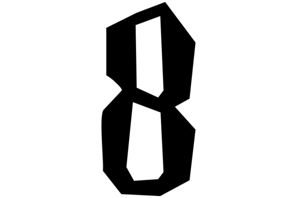 Stylized Black Number Eight