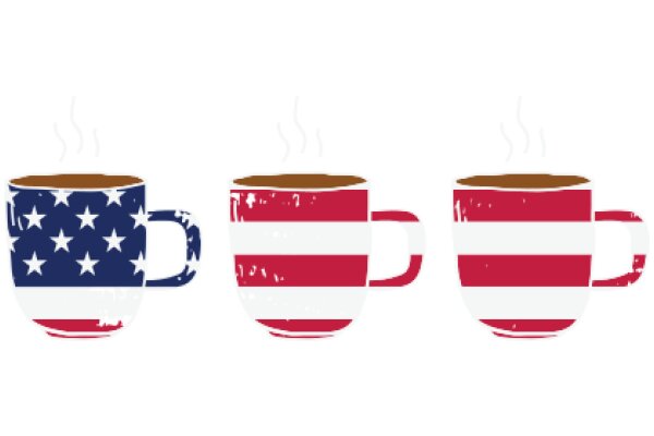 A Trio of American-themed Coffee Cups