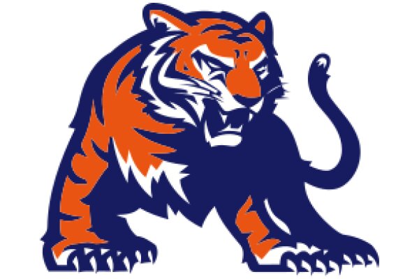 Orange and Blue Tiger Logo