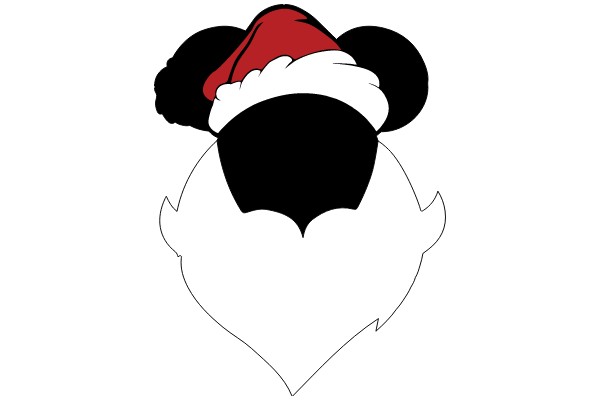 A Festive Holiday Greeting: Mickey Mouse in a Santa Hat