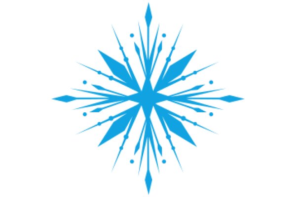 Stylized Blue Snowflake Design