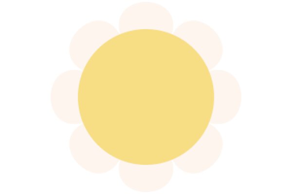 A Bright Yellow Circle Against a White Background