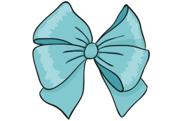 Stylish Blue Bow Illustration