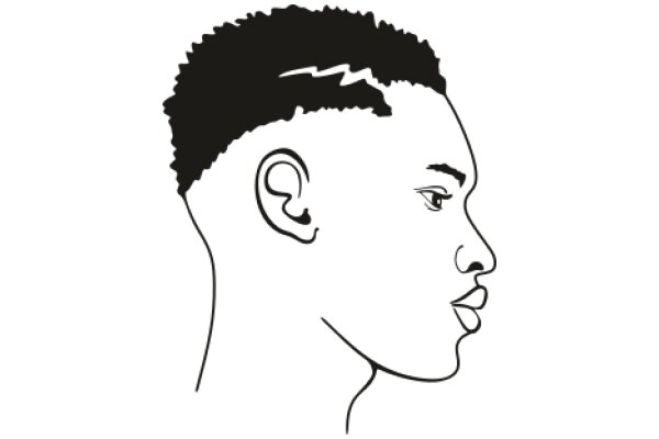 Stylized Portrait of a Man with a Short Haircut