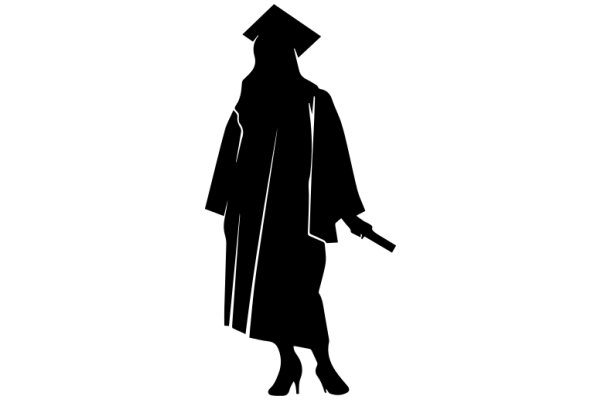 Silhouette of a Graduate with a Gun