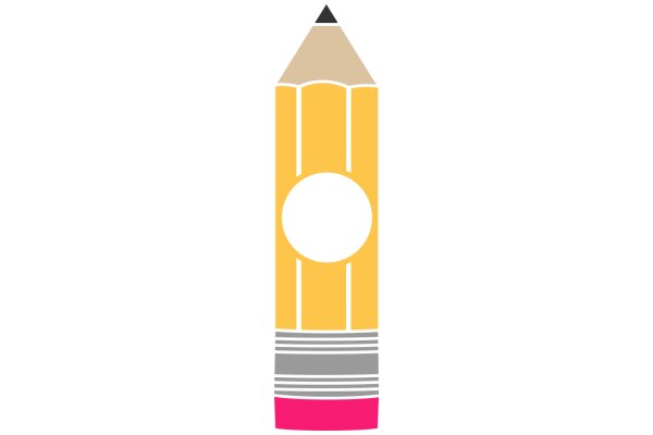 A Stylized Illustration of a Pencil in a Yellow Box