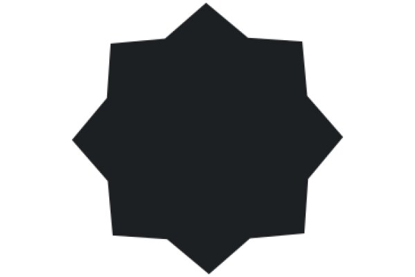 Stylized Black Geometric Shape