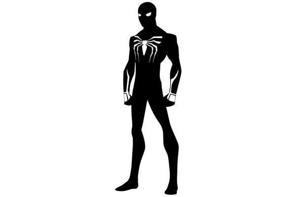 Silhouette of Spider-Man: A Graphic Representation of the Iconic Superhero