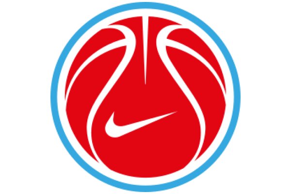 Vibrant Red and Blue Nike Logo