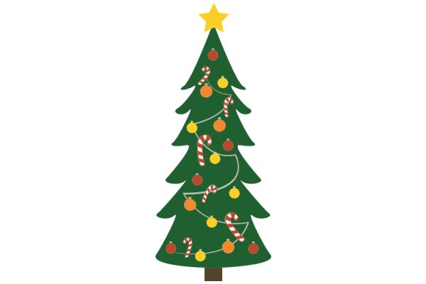 A Festive Christmas Tree Illustration