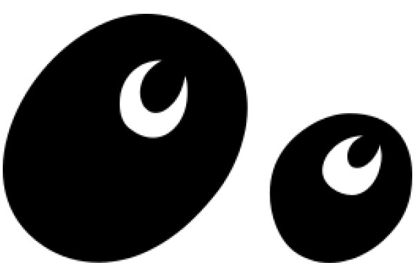 Simplicity in Design: A Illustration of Two Circles with Crescent Moons