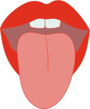 A Red Lip Icon: A Graphic Representation of a Mouth