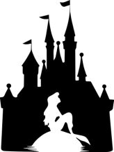 Silhouette of a Mermaid and a Castle