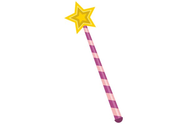 A Colorful Star-Themed Candy Cane