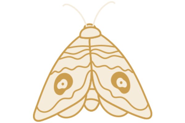 A Stylized Illustration of a Butterfly with a Detailed Design