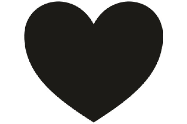 A Solid Black Heart Symbol