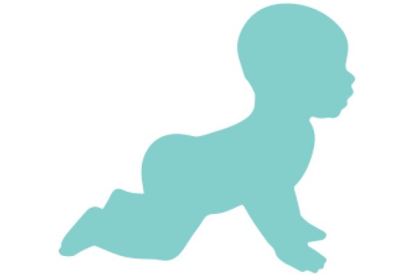 A Silhouette of a Baby in a Playful Pose