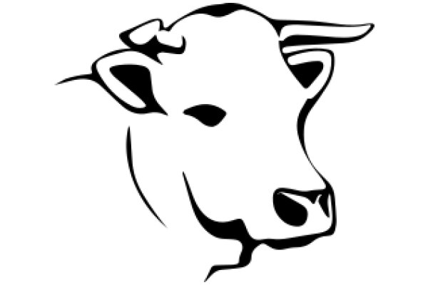 Simplistic Cow Silhouette