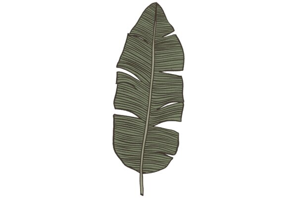 A Single, Stylized Leaf