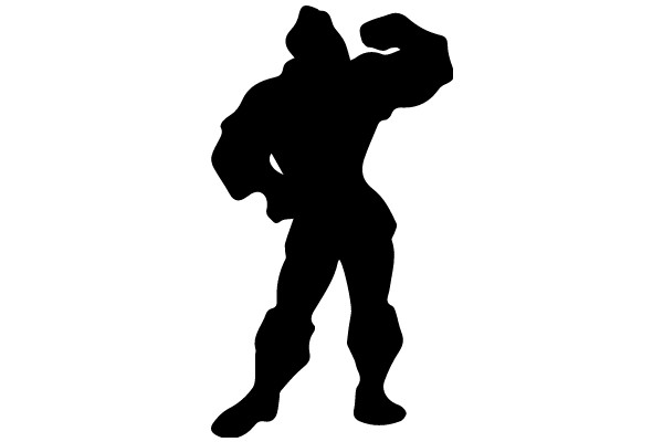 Silhouette of a Muscular Figure: A Fitness Icon?