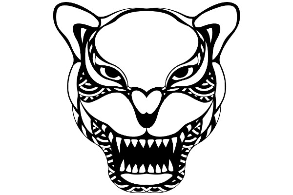 Stylized Tiger Head Design