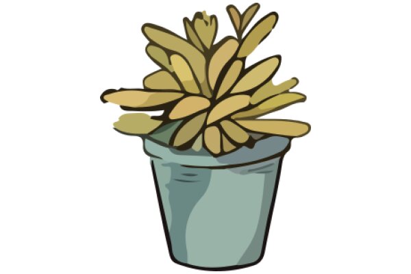 A Whimsical Illustration of a Potted Plant