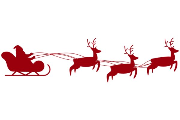 Santa's Red Reindeer: A Festive Holiday Illustration