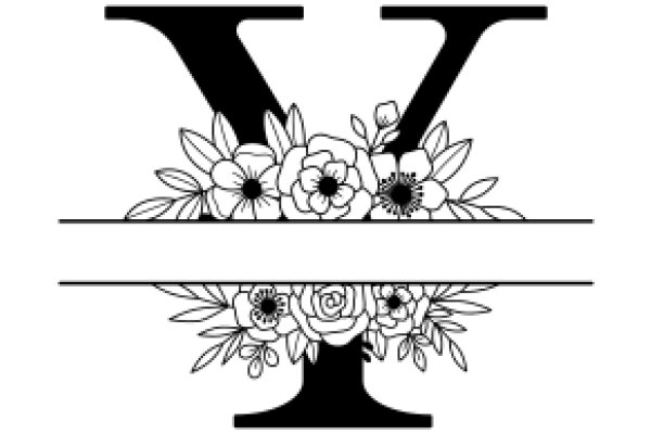 Elegant Logo with Floral Accents and Letter Y