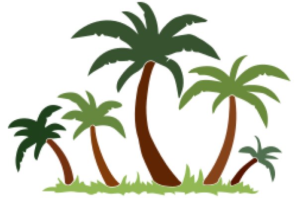 A Trio of Palm Trees: A Graphic Illustration