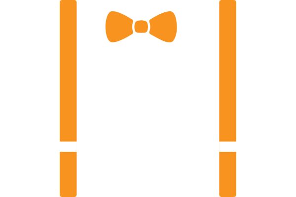 A Minimalist Design with a Bow Tie and Orange Accents