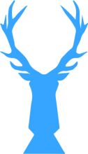 Stylized Blue Deer Antler Design