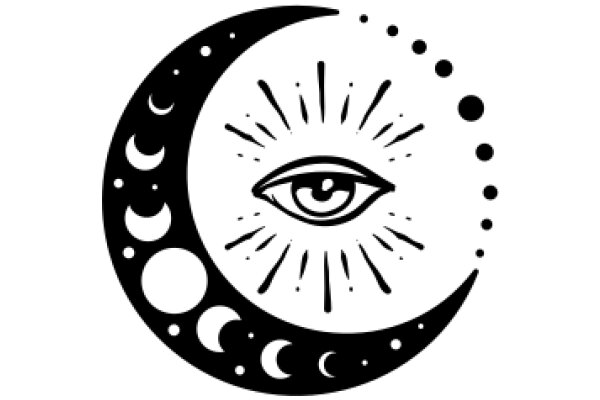 Moon and Eye Symbol: A Illustration