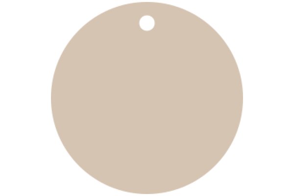 A Solid Beige Circle with a Hole in the Center