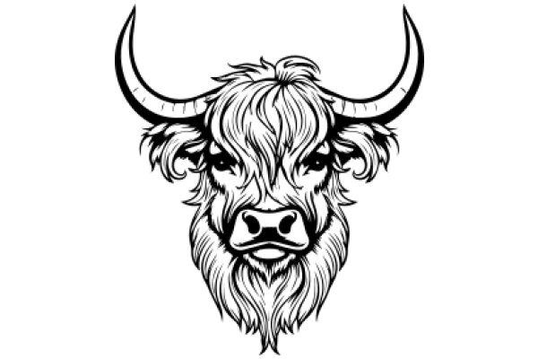 Stylized Bull Head Illustration