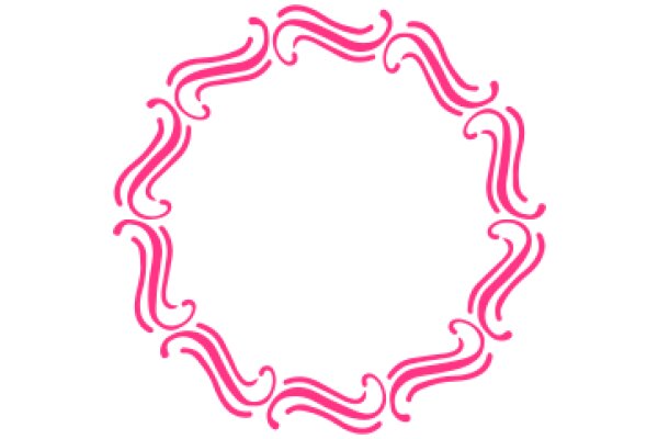 Stylized Pink Swirls on a White Background