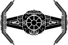 Stylized Tie Interceptor: A Black and White Illustration