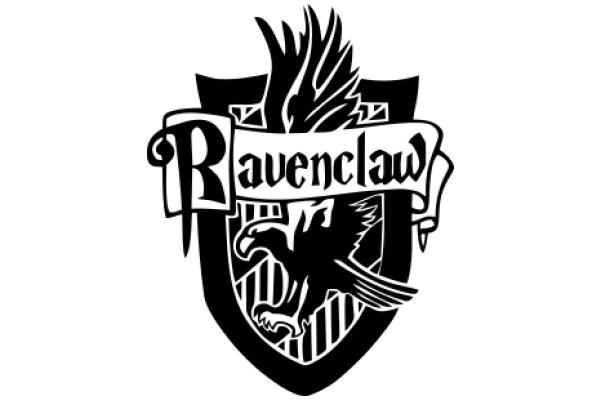 Stylized Logo of Ravenclaw with a Shield and Eagle Design