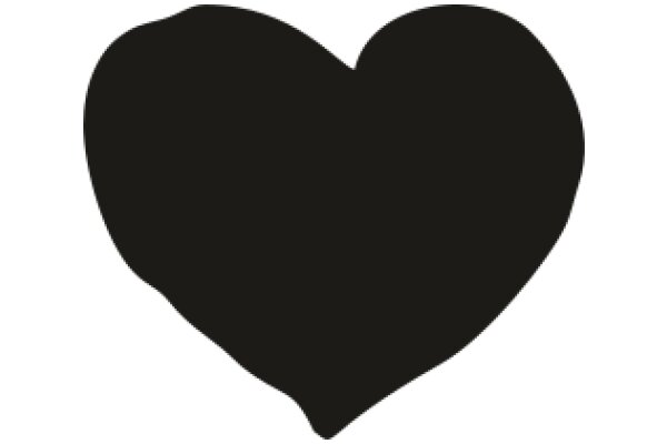 A Solid Black Heart Shape