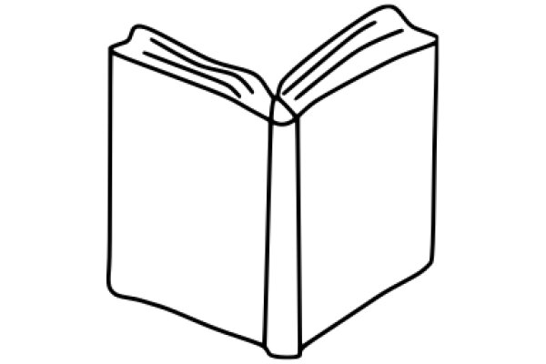 A Simple Line Drawing of a Book