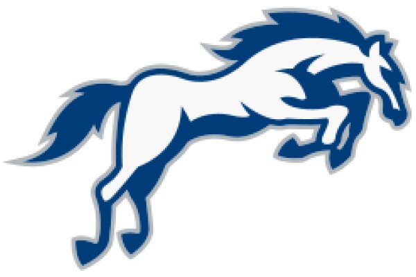 Elegant Blue and White Horse Logo