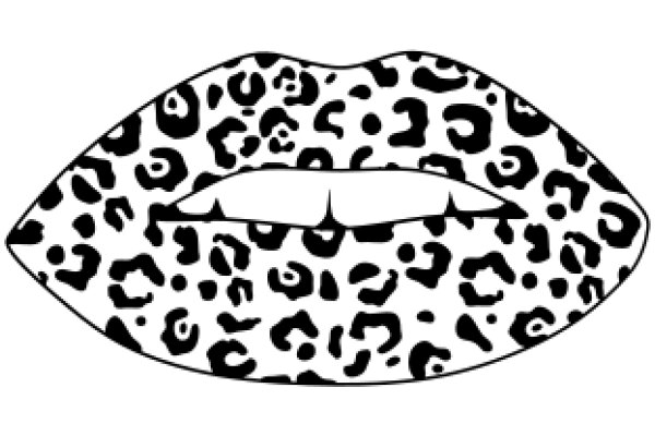 Stylized Leopard Print Lipstick Drawing