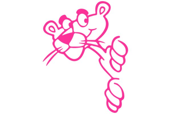 Whimsical Pink Cartoon Character