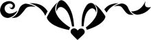 Stylized Black and White Bunny Logo