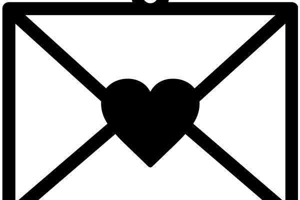 Simplistic Icon of a Heart-Shaped Mailbox