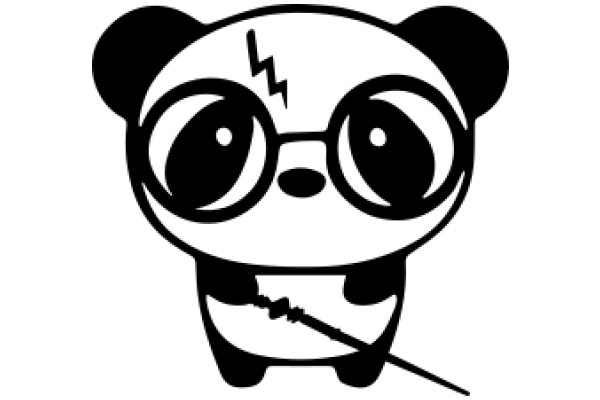 Stylish Panda Emoji with Glasses and Lightning